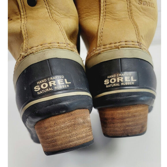 Sorel Slimpack II Lace Up Winter Duck Boots in Tan, sz 8.5 - Picture 8 of 14